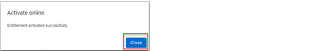 This image shows that the activation was successful in the FactoryTalk OptixPanel
              Device Manager.