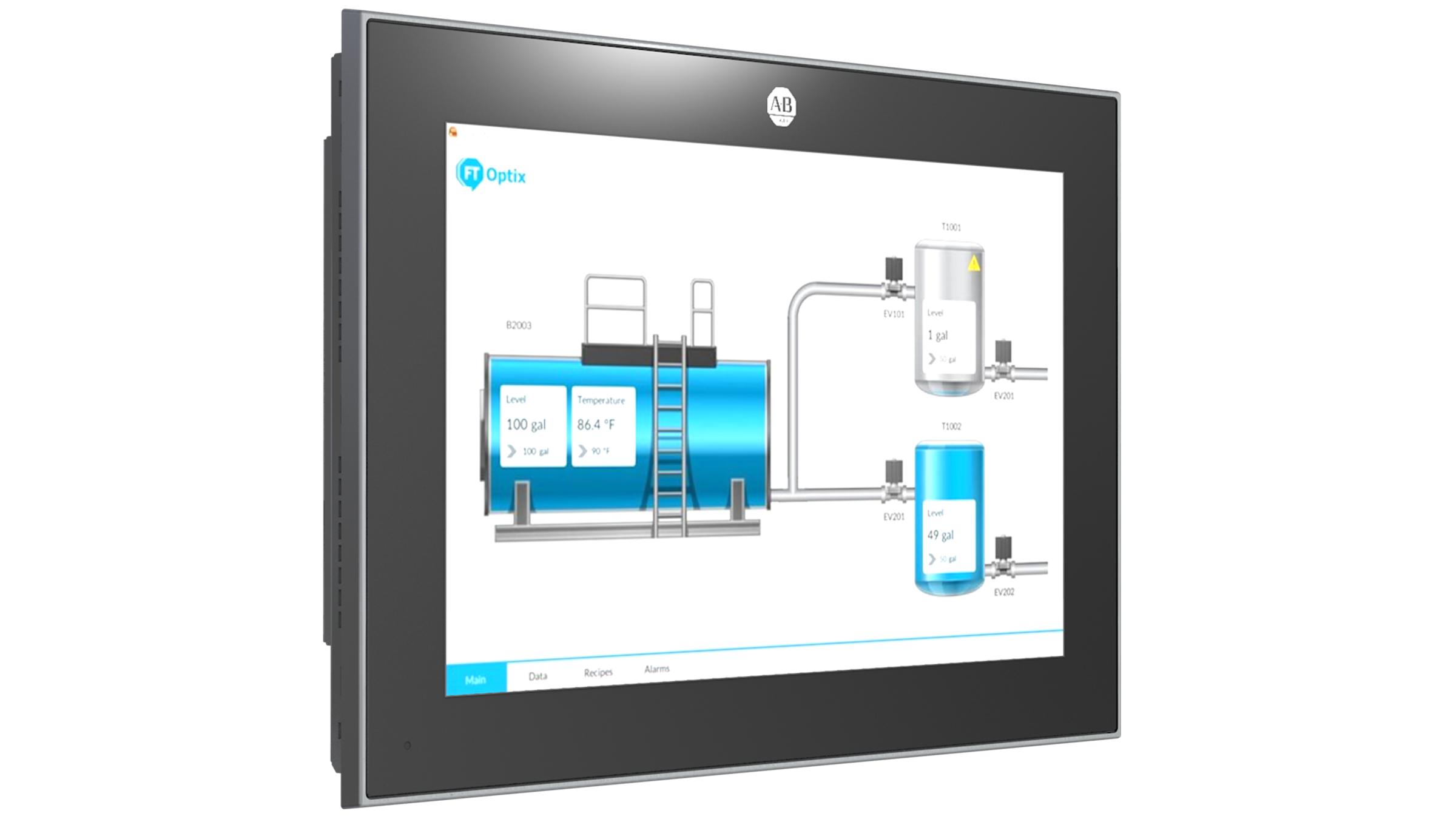 This is an image of a standard OptixPanel operator panel.