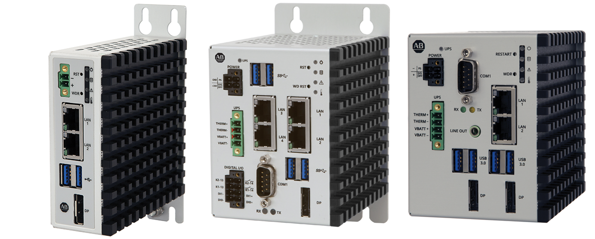 This image shows the 6300B family of industrial PCs.