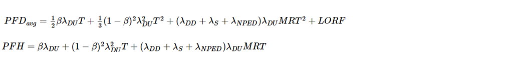 PFD and PFH Formulas